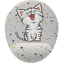 MarkEntegra Bilek Destekli Minik Kedi Temalı Mouse Pad, 30X20 cm