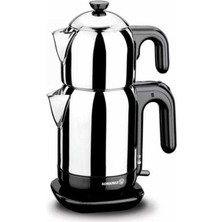 Royal Rain Store Demtez Inox/siyah Elektrikli Çaydanlık