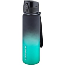 Royal Rain Store 500ML Soft Touch Çift Renk Motivasyon Tritan Su Matarası (Siyah-Yeşil)