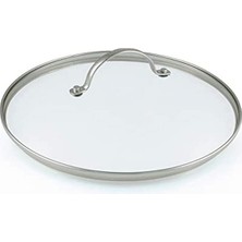 Royal Rain Store Evrensel Cam Kapak, Kızartma Tavası ve Tencere Için, Paslanmaz Çelik Saplı, Bulaşık Makinesinde Yıkanabilir – 20 Cm, Şeffaf