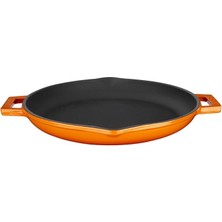 Royal Rain Store Metal Döküm Yuvarlak Kızartma Tavası, Metal Kulplu, 30CM