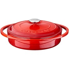 Royal Rain Store Metal Heritage Serisi - Çok Amaçlı Tencere, Yuvarlak, 28 Cm, Kırmızı