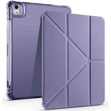 Royal Rain Store Air 13 Ile Uyumlu 2025 M3 Kalem Bölmeli Standlı Akıllı Fuchsia Trifolding Tablet Kılıfı Mor