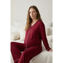 Şuranur Bambu Kumaş Hamile ve Lohusa Pijama Takımı