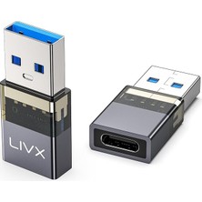 Royal Rain Store USB 3.2 To Type C Çevirici Dönüştürücü Otg 10GBPS 60W Ultra Hızlı Şarj ve Veri Aktarımı Otgdf