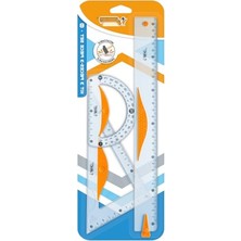 MarkEntegra Dayanıklı Geometri Seti - Cetvel, Gönye ve Açıölçer