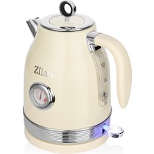 Royal Rain Store ZLN1184 Retro Su Isıtıcısı – 1,7l Kapasiteli Krem Kattle, 2200W Güç, 360° Kablosuz Tasarım