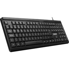 Royal Rain Store KB-741 F Klavye Siyah/gri USB 2 Metre Bakır Kablolu Tamamen Türkçe Örgülü Kablolu (F Klavye Türkçe)