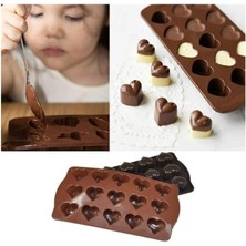 Royal Rain Store Home Kalp Şekilli Silikon Çikolata Kalıbı,şeker ve Buz Kalıbı,pasta ve Sofra Süslemesi Için Silikon Kolay Çıkarılabilir Kalıp (1 Adet)