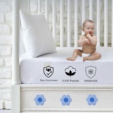 Royal Rain Store Pamuk Sıvı Geçirmez Bebek ve Çocuk Alezi, Park Yatak ve Beşik Yatağa Uygun Alez (70 x 110)