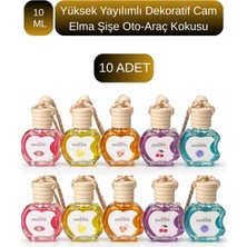 Axodine Dekoratif İpli Bambu Başlıklı Oto/araç Kokusu 10 ML Cam Şişe - 10 Adet