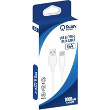 Royal Rain Store Iletişim Iletişm Type-C 6 Amper Hızlı Şarj ve Data Kablosu 1 Metre