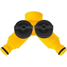 Royal Rain Store 2 Çıkışlı Musluk Bağlantı Adaptörü, Dış Mekan Koşullarına Dayanıklı, Aynı Anda Iki Hortumu Bağlama, Bahçe Sulama, Çim ve Bitki Bakımı, Araç Yıkama, Dış Mekan Temizlik Işleri