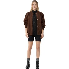 Qua Home Paula Kadın Bomber Ceket Kahverengi