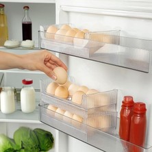 Royal Rain Store 10'lu Yumurtalık Buzdolabı Raf Düzenleyici - Şeffaf Yumurta Kutusu, Bpa Içermez, Buzdolabı ve Masa Üstü Için Kompakt Yumurta Saklama Kabı