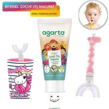 Mas Lord U Tipi Yeni Nesil Diş Fırçası Seti - Pembe Fırçalık + Pembe Zürafa 6-12 Yaş 
