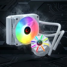 Rampage HELIOS C1 Beyaz 68CFM 1800RPM Rainbow AMD AM5/INTEL LGA1700 120mm Sıvı Soğutmalı CPU Fan