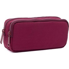 Royal Rain Store K01105 Çift Gözlü Kalemlik Kalem Kutu Kalemkutusu Yerli Üretim Orjinal (Bordo)