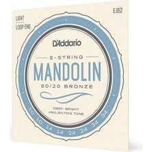 Royal Rain Store Mandolin Için EJ62 D`addario Tel Seti (80/20 Bronz, Light, 10-34)
