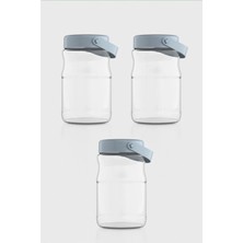 Renga Macro 1700 ml Turkuaz Kapaklı 3'lü Cam Kavanoz Seti 131074