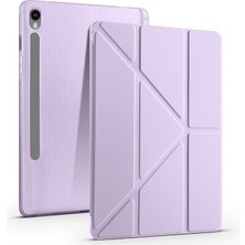 Royal Rain Store Kılıf Için Samsung Galaxy Tab S10 Fe PLUS/S10 Fe+ 13.1-Inçi Le Uyumlu Kılıf Üçgen Tri Folding Kalem Bölmeli Standlı Kılıfı (Lila)