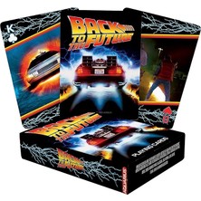 Royal Rain Store Geleceğe Dönüş Oyun Kartları - Favori Kart Oyunlarınız Için Geleceğe Dönüş Temalı Kart Destesi - Resmi Lisanslı Bttf Ürünleri ve Koleksiyon Ürünleri, Siyah, Kırmızı, Sarı, 2,5 x 3,5