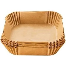 Royal Rain Store Airfryer Pişirme Kağıdı, Fritöz Yağlı Kağıdı, Yanmaz Kağıt 50 Adet (Kare) Bowl 1.sınıf