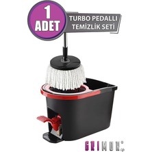 Royal Rain Store Life Turbo Pedallı Mop Temizlik Seti Kova Paspas 16 Lt +Yedek Mop Hediyeli