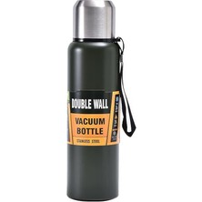 Royal Rain Store L Çelik 750 ml Yeşil Kamp Piknik Termos Tutmalı Termos CIN491YS