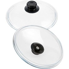 Royal Rain Store Tencere ve Tavalar Için Cam Tencere Kapağı Yüksek Isıya Ocak + Fırına Dayanıklı Pyrex Cam Kapak