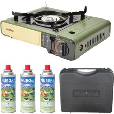 Royal Rain Store Tüp Bağlantılı Portatif Kamp Ocağı 3 Adet 220 gr Kartuş