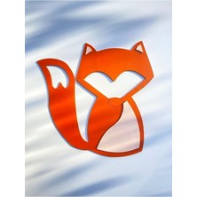 Royal Rain Store Concept Bebek Odası Çocuk Odası Ahşap Tilki Duvar Dekoru 31X31 Turuncu