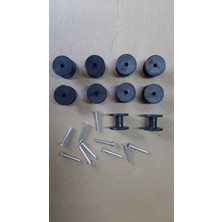 Yıldız Asansörlü Kurutmalık Yedek Makaralı Göbek Mili Takımı 10'lu Siyah