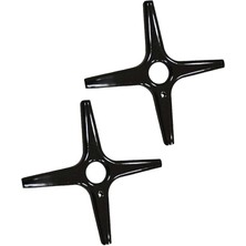 Royal Rain Store Uyumlu Ocak Cezvelik Aparatı Yıldız Ocak Küçültücü 2 Adet Emayeli Siyah (Parlak_siyah)