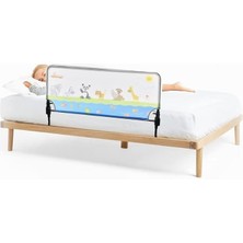 Royal Rain Store Baby AGU-105-120 Hayvan Desenli Katlanabilir Yatak Bariyeri, 120CM
