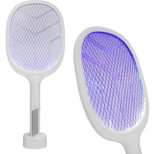 Royal Rain Store Type-C Şarjlı Uv Işıklı Sinek Raketi 1200MAH 3000V Çıkış Dik Durabilen Uv Mor Işıklı Elektrikli Raket Sinek Öldürücü, Asonic AS-A25