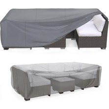 Royal Rain Store Mobilyası Örtüsü, Bahçe Mobilyası Brandası, Su Geçirmez, Rüzgar Geçirmez, Uv Dayanıklı, Bahçe Mobilyası Örtüsü, Bahçe Mobilya Brandası Masa Sandalye Koruma Örtüsü (Grı, 260 * 160 * 80)