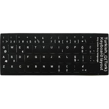 Royal Rain Store Türkçe Q Klavye Etiketi Laptop Macbook Pc Sticker - Siyah