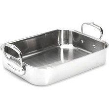 Royal Rain Store Buyer 3727.35 Kızartma Sacı, Gri Paslanmaz Çelik 35 x 25 cm