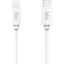 Royal Rain Store BX-IP02UC Type-C To Lightning Data ve Şarj Kablosu Beyaz 1 Metre