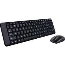 Royal Rain Store MK220 Kablosuz Kompakt Klavye Mouse Seti, Sağ ve Sol Elle Kullanıma Uygun Mouse, Sıvı Dökülmesine Dayanıklı, 10 M Kullanım Mesafesi, Türkçe Q Klavye, Siyah