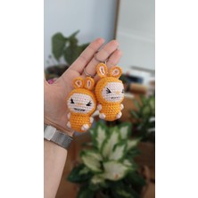 amigurumi labubu karakter el örmesi anahtarlık çanta süsü genç çocuk (adet )