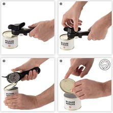 Royal Rain Store Rıkon Auto Safety Konserve Açacağı Kırmızı, Güvenlik Kutusu Açacağı, Keskin Kenarları Yoktur, Kutunun Kenarını Otomatik Olarak Tutar, Temiz ve Güvenli, 8 x 2,5 x 2,75