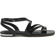 Nine West Etrın 6fx Siyah Kadın Düz Sandalet