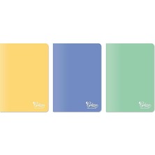 Royal Rain Store Colors A4 60 Yaprak Kareli Defter 3'lü Paket, Mor, Yeşil, Sarı