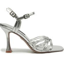 Nine West Mabrıl 6fx Gümüş Kadın Topuklu Sandalet