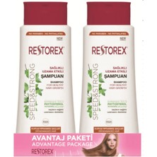 Restorex Kuru ve Yıpranmış Saçlar Şampuan 500 ml 2'li Dökülme Karşıtı Parabensiz Vegan Ürün