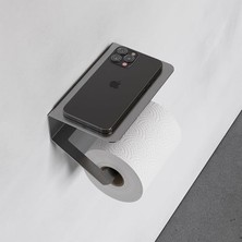 Royal Rain Store Unique Paslanmaz Çelik Inox Tuvalet Kağıdı Askısı-Raflı ve Kendinden Yapışkanlı Tuvalet Kağıdı Wc Kağıt Asacağı