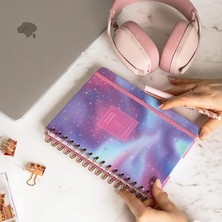 Royal Rain Store Spiralli Süresiz Renkli Planlayıcı Ajanda Motivasyon Sayfalı Galaksi