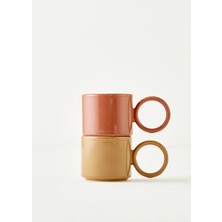 Bella Maison Arcana Seramik Espresso 2'li Set Gülkurusu (270 cc)